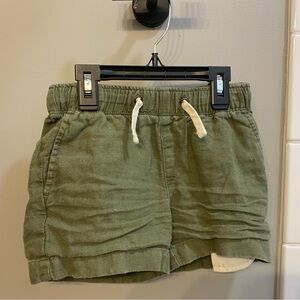 Crewcuts Olive Green Linen Shorts / Size 5 / VGUC